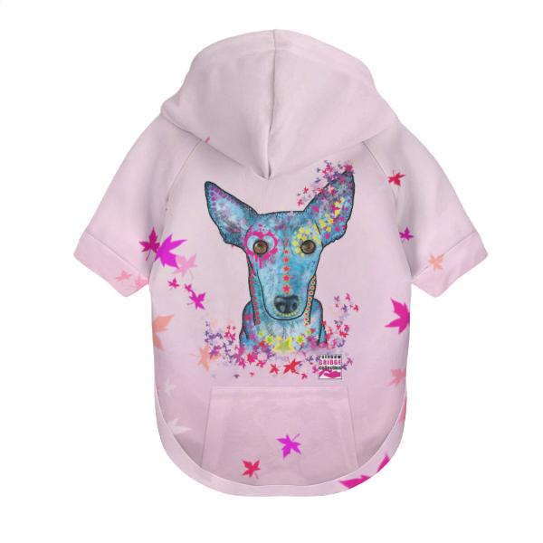 Hunde-Hoodie, Hundemotiv Princessa – bunte Popart, gemütlich, waschbar, Polyster